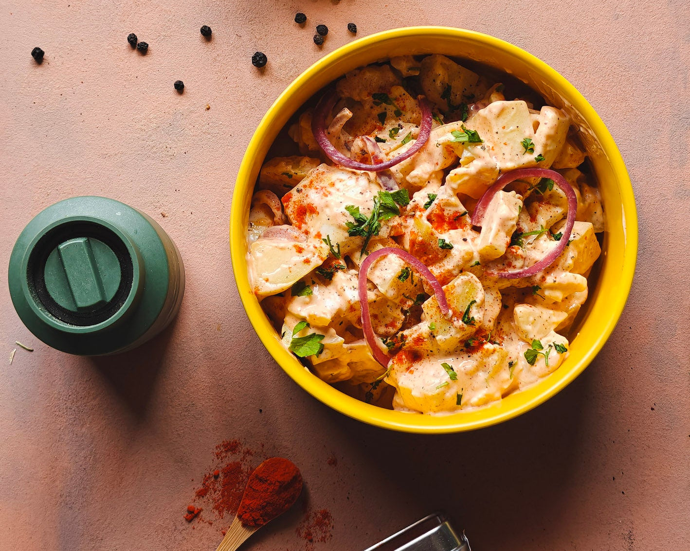 Aardappelsalade met river side sweet paprika