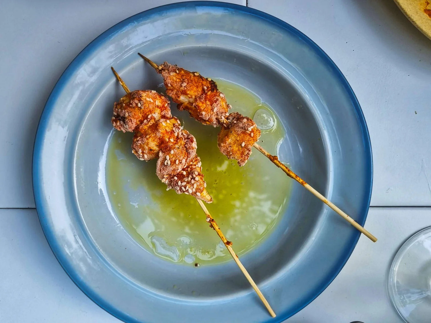 Geroosterde sesam-paprika kip