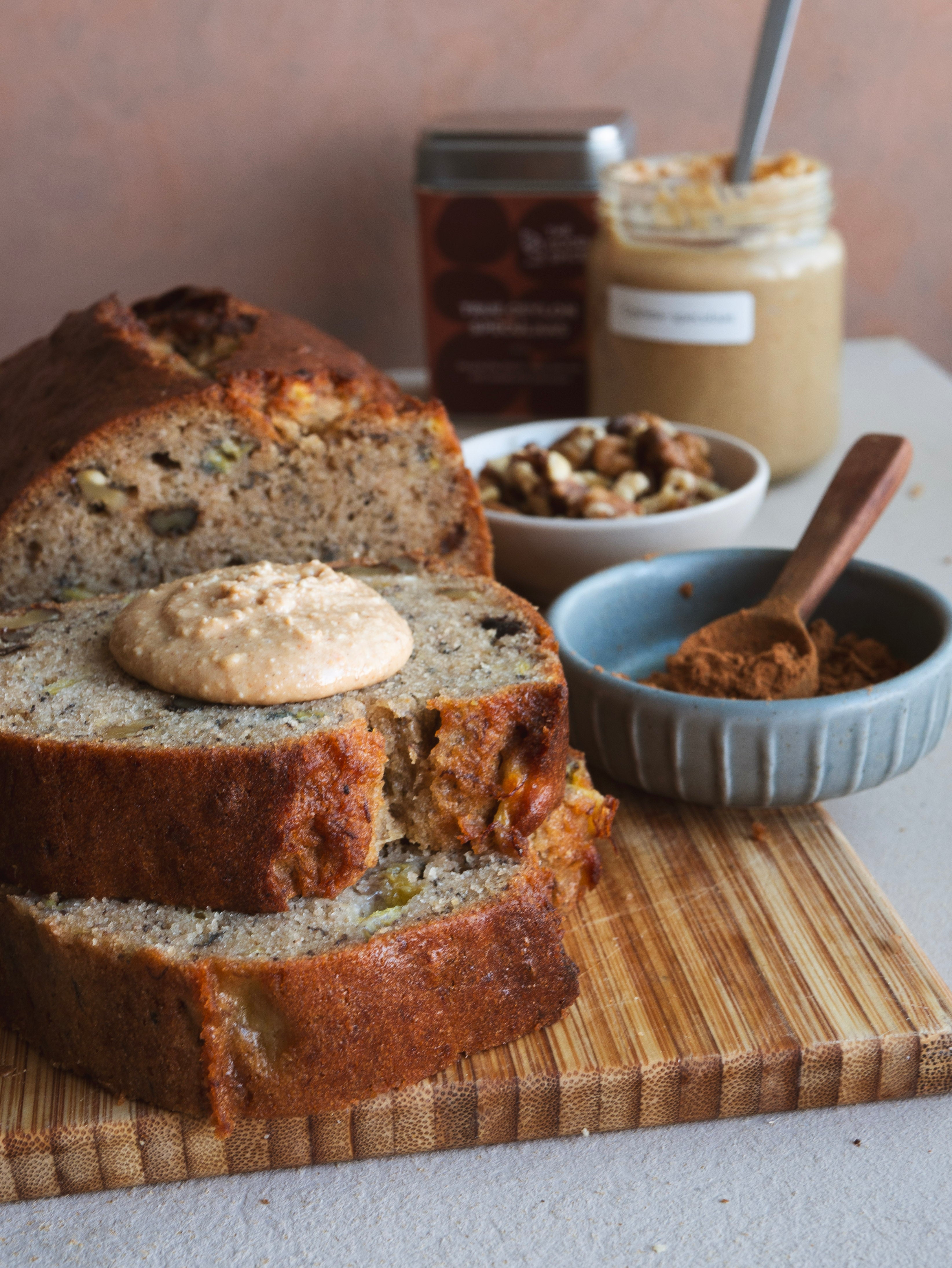 Bananenbrood met speculaas specerijen