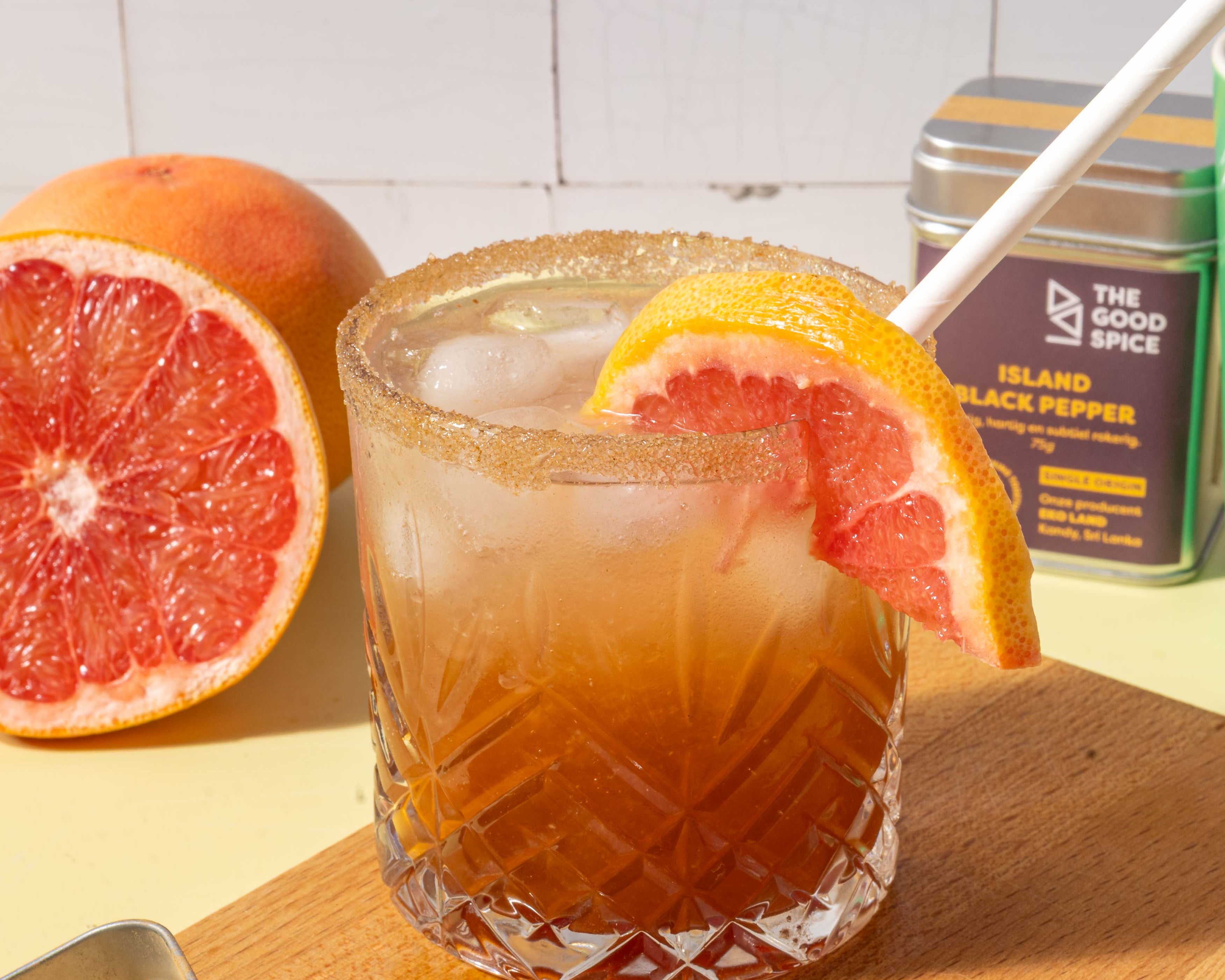 Grapefruit Earl Grey mocktail met kaneel